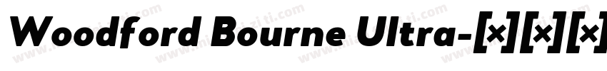 Woodford Bourne Ultra字体转换